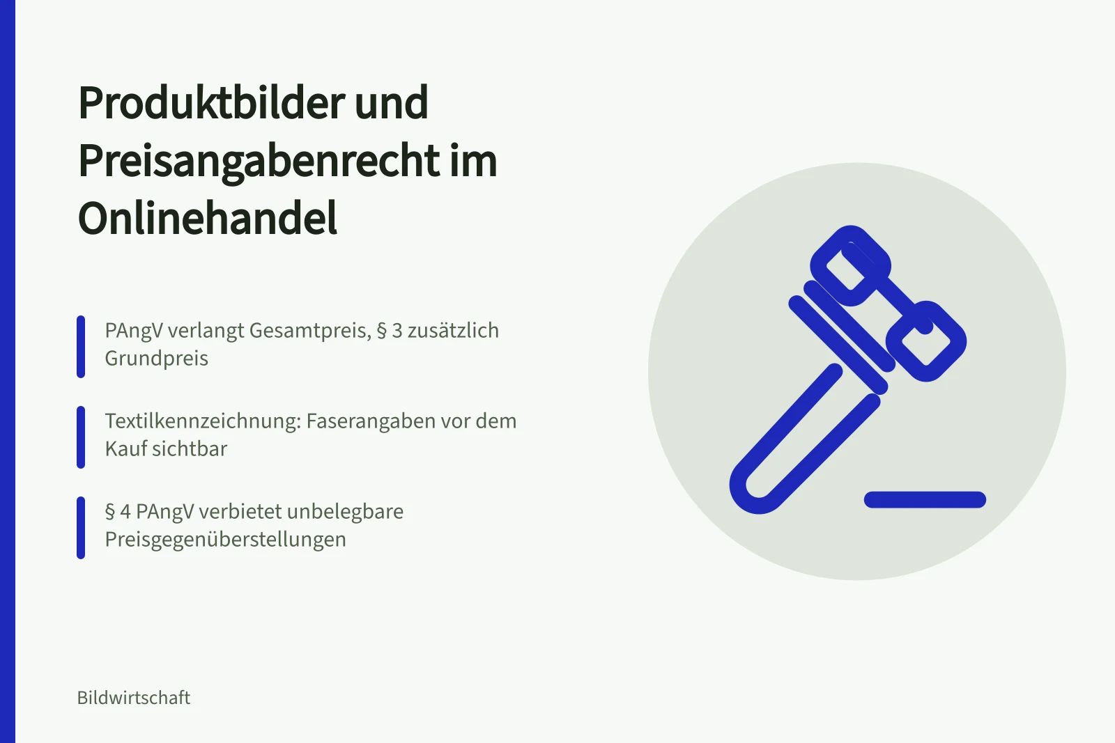 Karte zu PAngV, Grundpreis und Textilkennzeichnung bei Produktbildern
