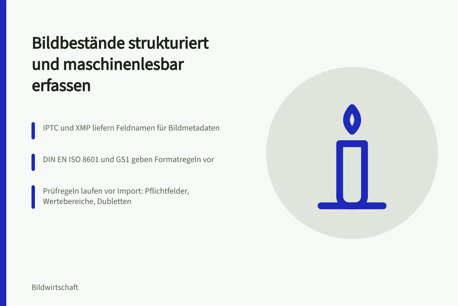 Karte zur Strukturierung von Bildbeständen mit IPTC, XMP, DIN und GS1